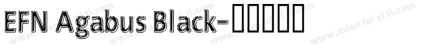 EFN Agabus Black字体转换
